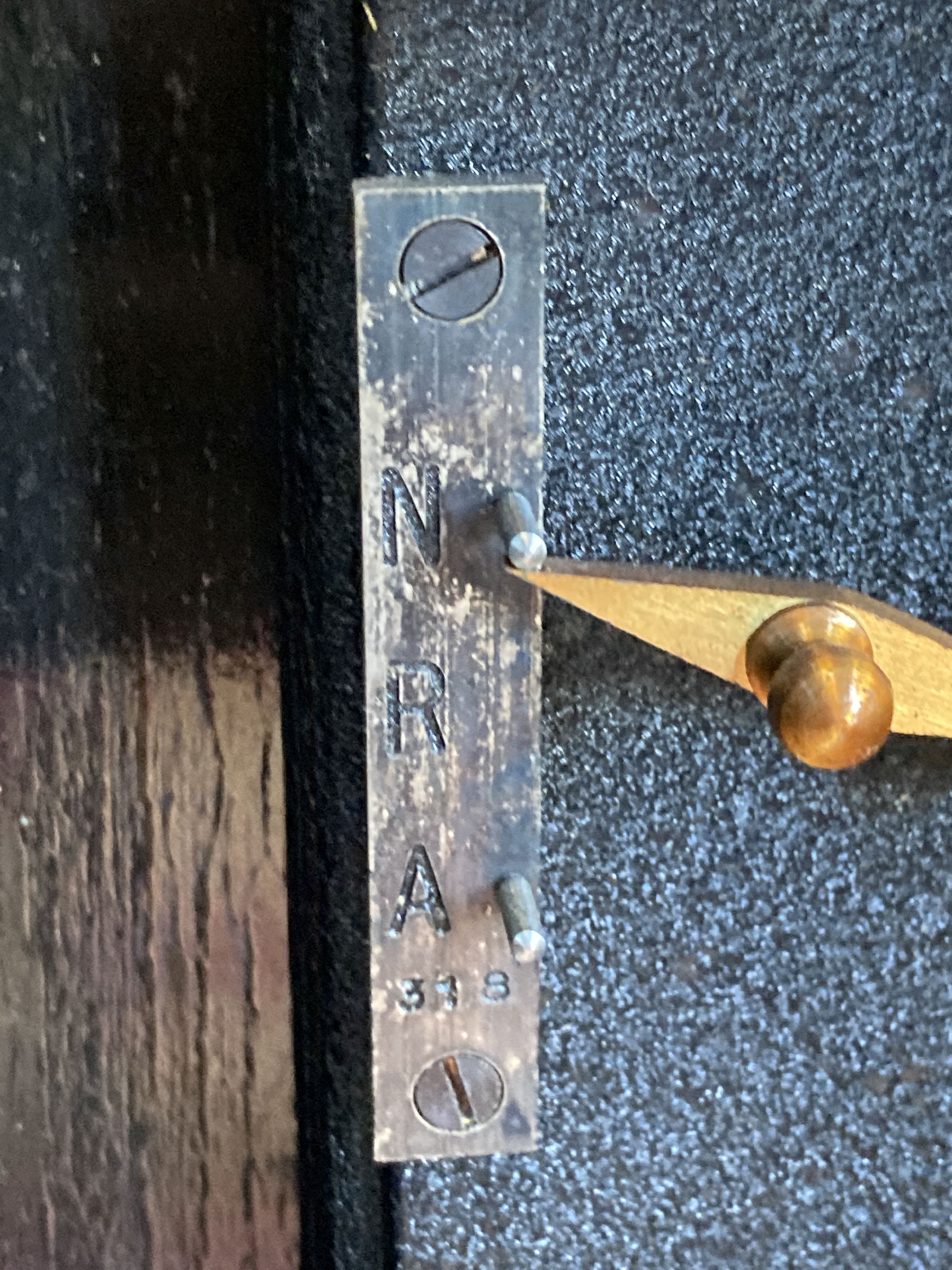 A Synchronome electric pendulum master clock, in an ebonised case, NRA 318, height 126cm